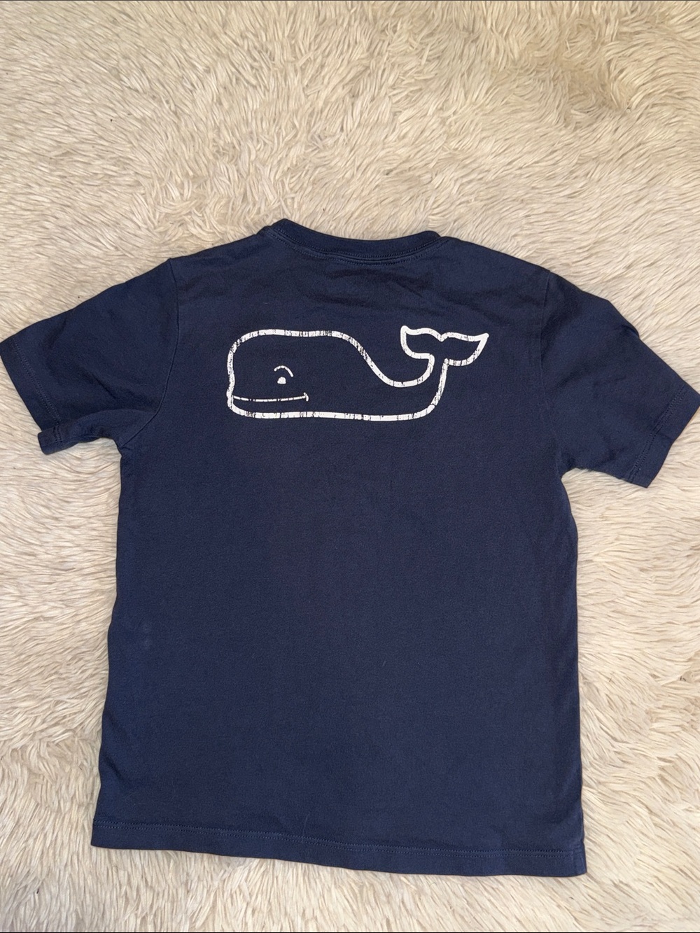🐳 Navy Whale Graphic Kids T-Shirt size 7
